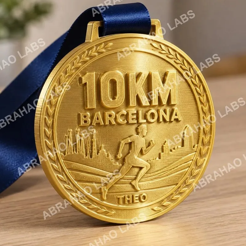 Modelo 3D da medalha 15 km Barcelona da Abrahao Labs