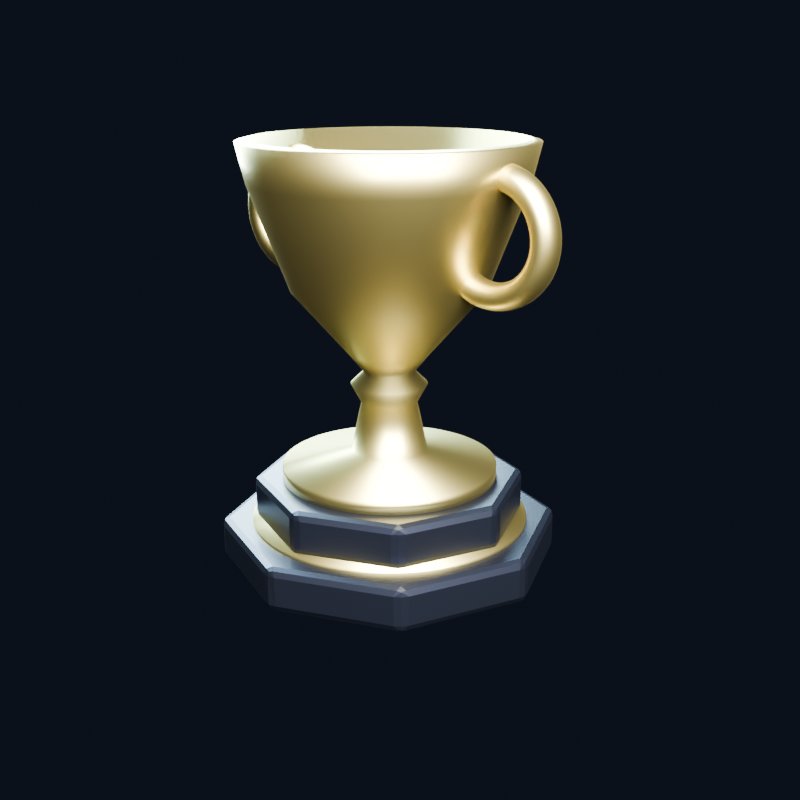 Modelo 3D de troféu personalizado da Abrahao Labs